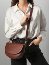 Shoulder Bag Tradition Leather Etrier Brown tradition ETRA065M-vue-porte
