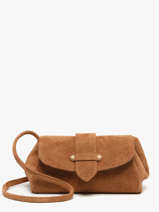 Shoulder Bag S Agnes Suede Leather Etrier Brown agnes EAGV205S