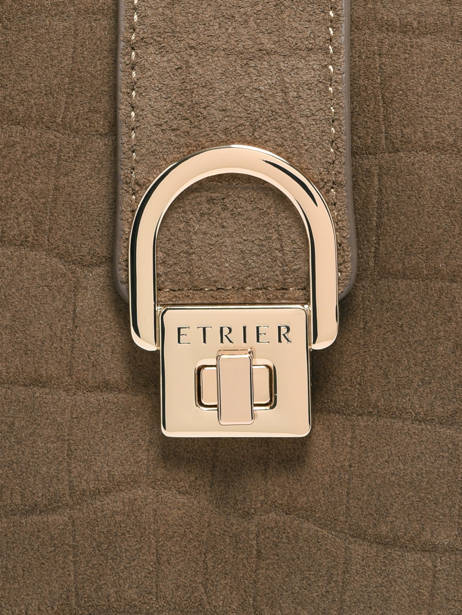 Shoulder Bag Equestre Croco Leather Etrier Gray equestre croco EECQ0143 other view 4