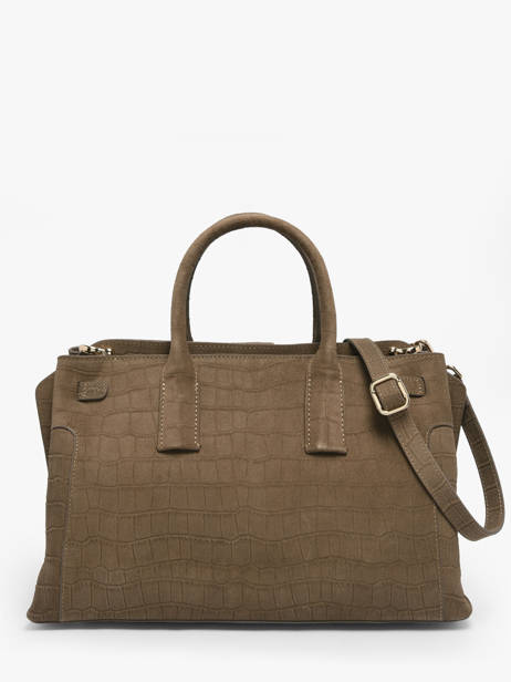 Satchel M Equestre Croco Leather Etrier Gray equestre croco EEQC142M other view 3